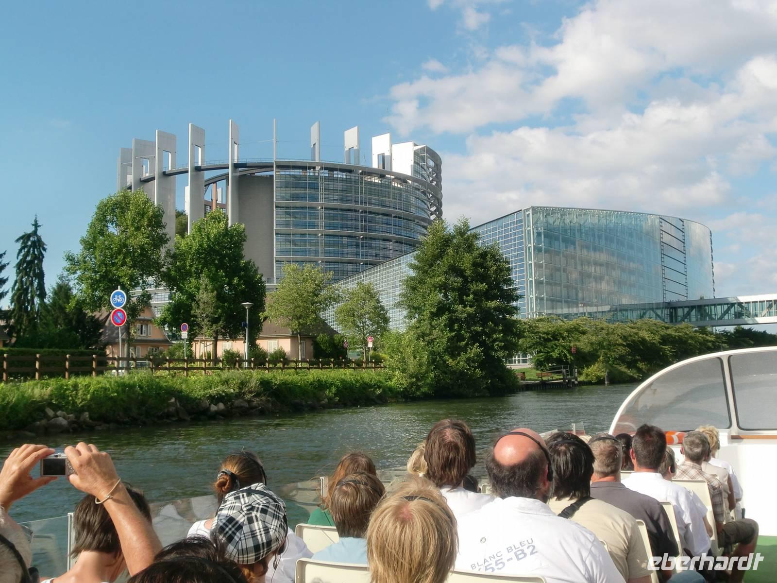 Strasbourg, Bootsfahrt, Europaparlament