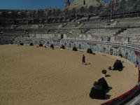 im Amphitheater Arles am Vorabend des l'Equestre 