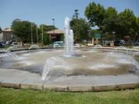 Springbrunnen in Orange 