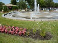 Springbrunnen in Orange 