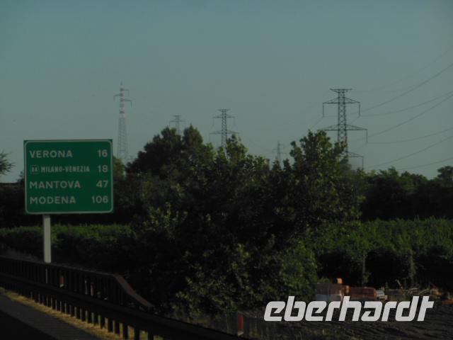 Anreise via Italien bis Vigasio 