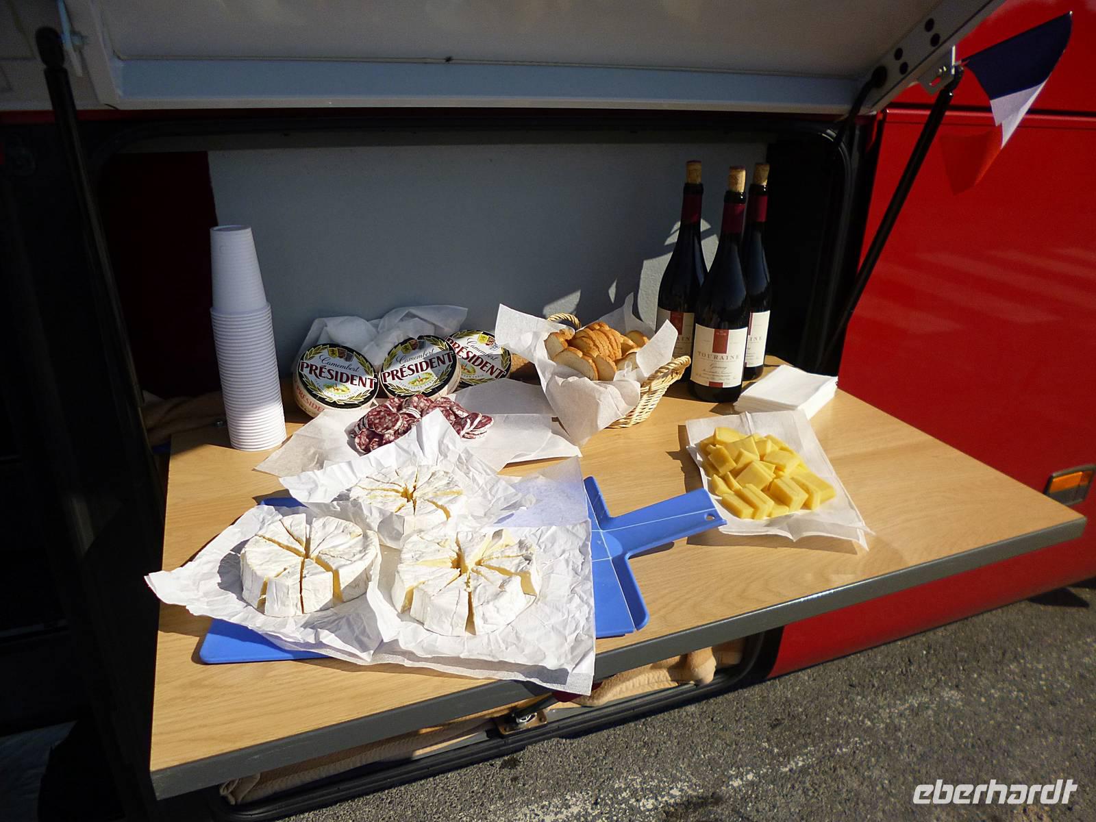 Französisches Picknick auf der Heimreise