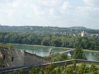 Blick auf die Rhône und die Pont d`Avignon