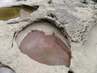 Auswaschungen im Kalkstein der Ardecheschlucht