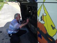 Busfahrer Heinz in Aktion