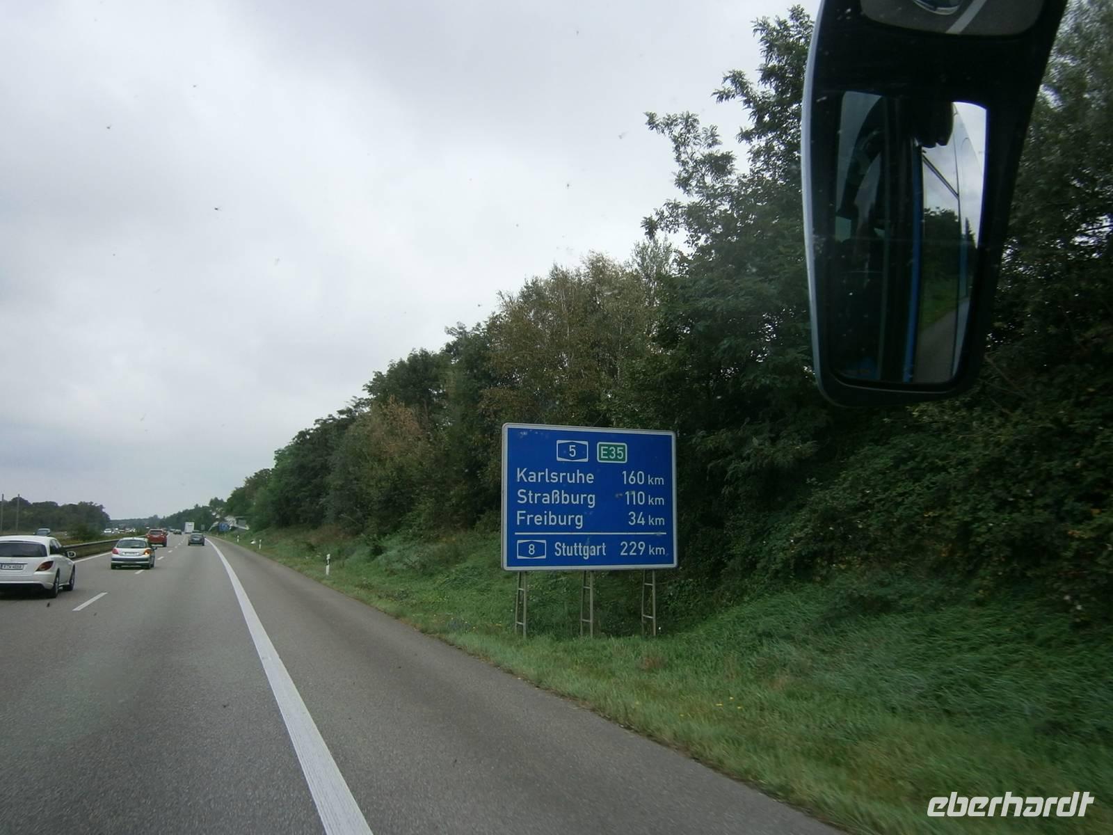 Rückreise via Mühlhausen, Karlsruhe....