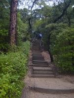 der Weg unter das dreigeschossige Aquadukt