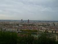Blick auf Lyon - in der 450.000 EW zählenden Stadt fließen Rhôhne und Saône zusammen