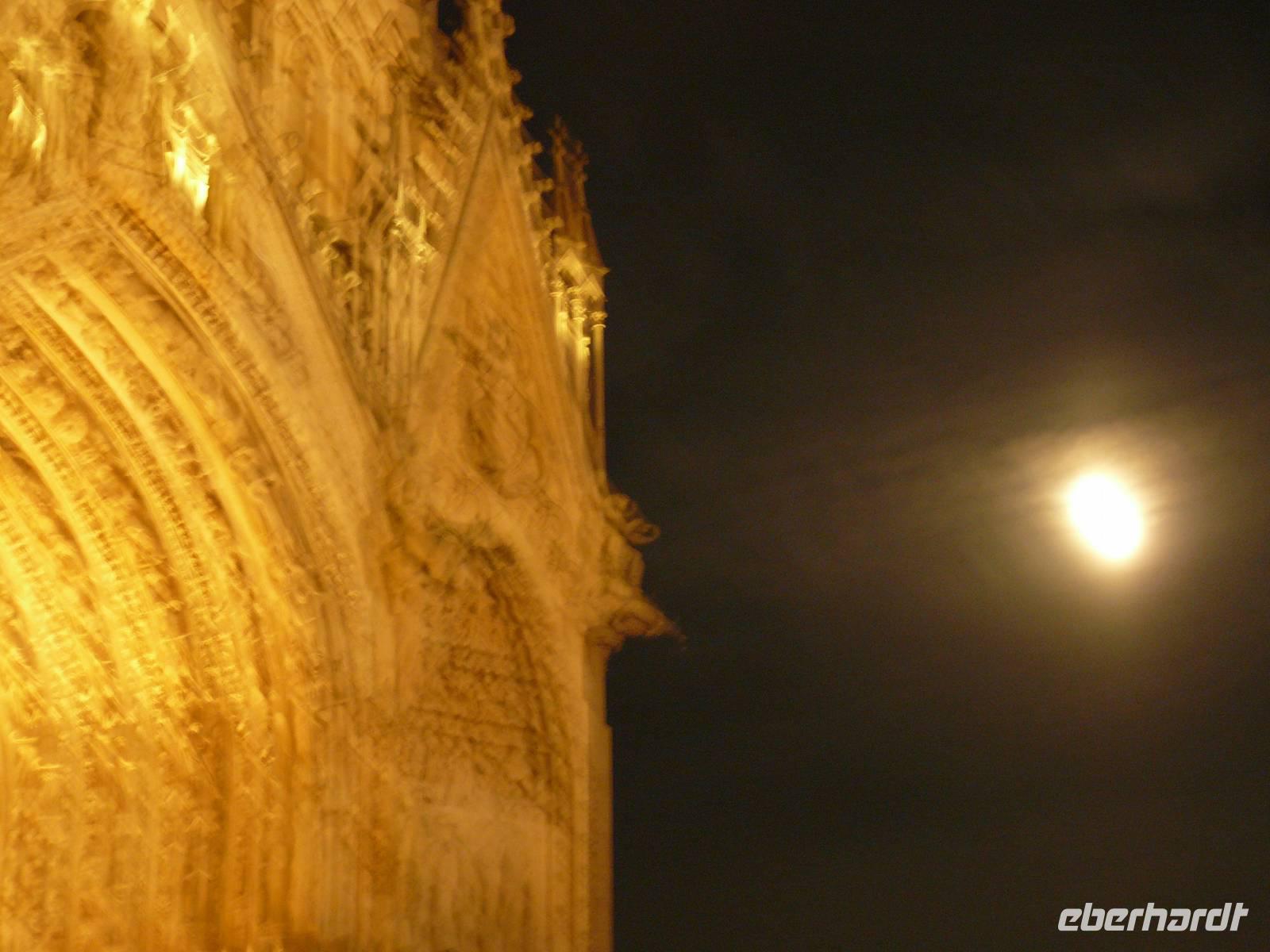 Kathedrale von Reims im Mondlicht