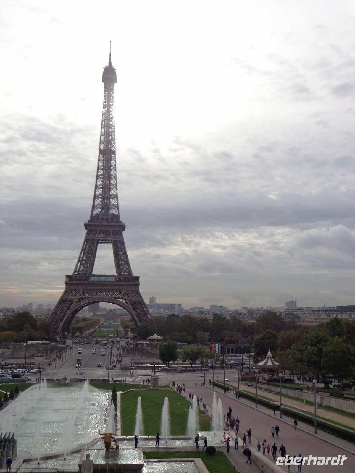 Eiffelturm vom Trocadero aus gesehen