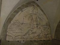 Mont St. Michel - hl. Michael bohrt dem hl. Aubert seinen Finger in den Schädel