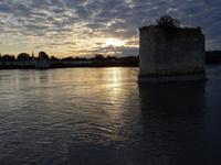 Arles - Sonnenuntergang beim Auslaufen der A-ROSA