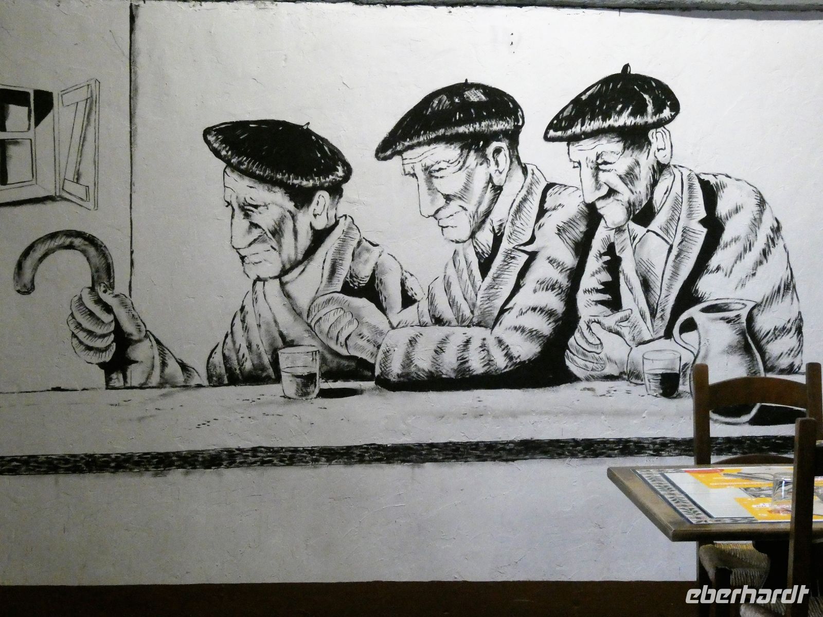 Basken beim Abendschoppen