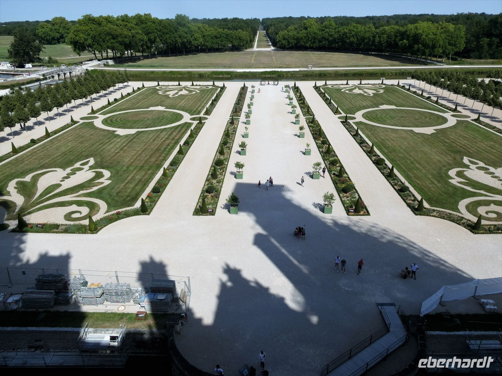 Blick vom Dach des Schlosses Chambord