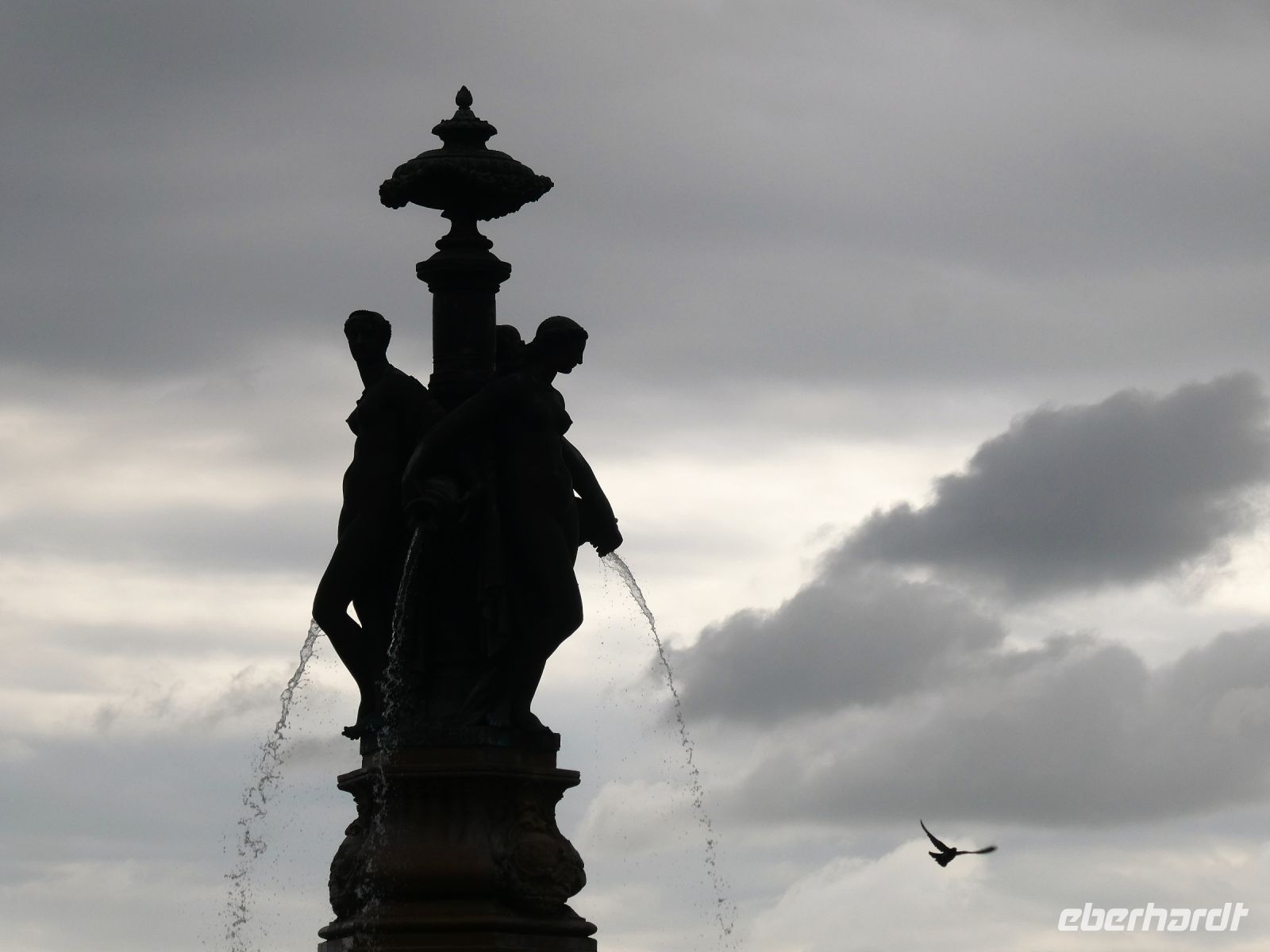 Brunnen auf dem Börsenplatz Nahaufnahme