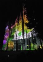 Lichtspektakel an der Kathedrale von Rouen 