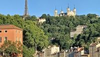 Lyon - Katholisches Kloster, Metallturm de Fourvière u. Kirche de Fourvière