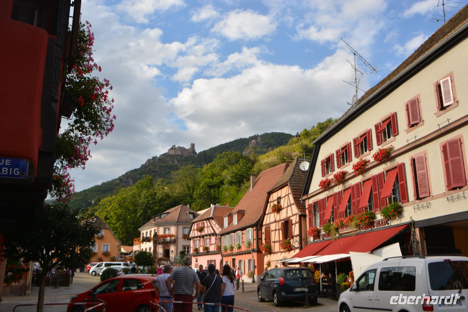 Ribeauvillée Blick auf die Burg