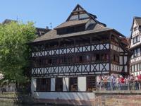 Strasbourg - Fahrt auf der Ill , Petite France = Klein-Frankreich