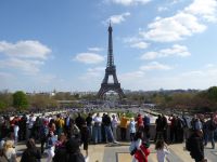 Tag 4 09.04.2023 Blick auf den Eiffelturm vom Trocadéro 