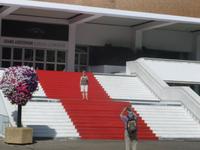 auf dem roten Teppich des Filmpalasts in Cannes