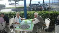 auf der Terrasse des Negresco Hotels in Nizza