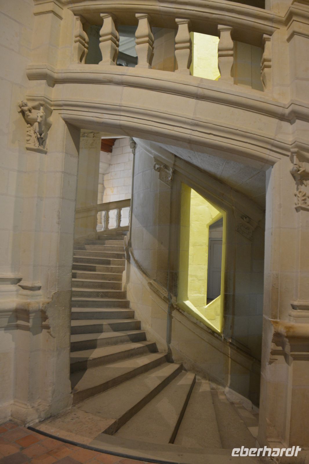 berühmte Doppeltreppe im Schloß Chambord