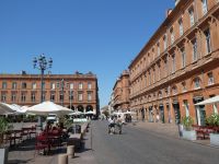 rosafarbene Stadt Toulouse
