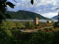 In den frühen Morgenstunden in Mestia