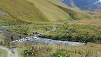Georgien, Kasbegregion, Wanderung zum Chaukhipass