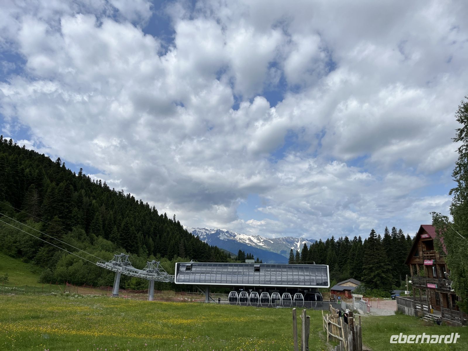 Seilbahnstation Hatsvali, Mestia, Georgien