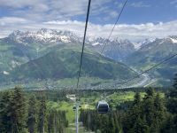 Blick auf Mestia, Georgien