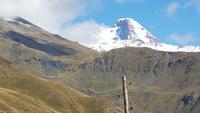 Georgien, Kasbegblicvk von der georgischen Heerstrasse