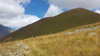 Georgien, Kasbegregion, Radfahrer zum Chaukhipass