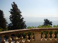 Ausblick auf das Ionische Meer vom Sommersitz Mon Repos