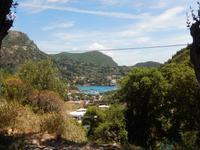 Blick vom Männerkloster Theotokou aus Paleokastritsa