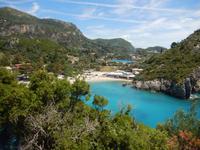 Blick auf die Bucht in Paleokastritsa