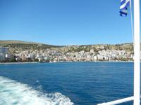 Wir sagen Tschüß und verlassen den Hafen von Ag, Saranda in Albanien