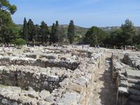 Blick auf Westmagasine in Knossos