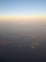 Flug Leipzig - Heraklion - Blick auf Santorini