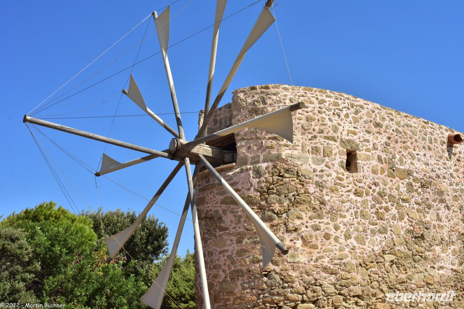 Venezianische Windmühle des Kloster Toplou