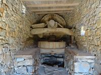 Inneres einer alten Getreidemühle