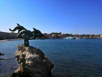 Blick auf den Hafen von Rhodos-Stadt
