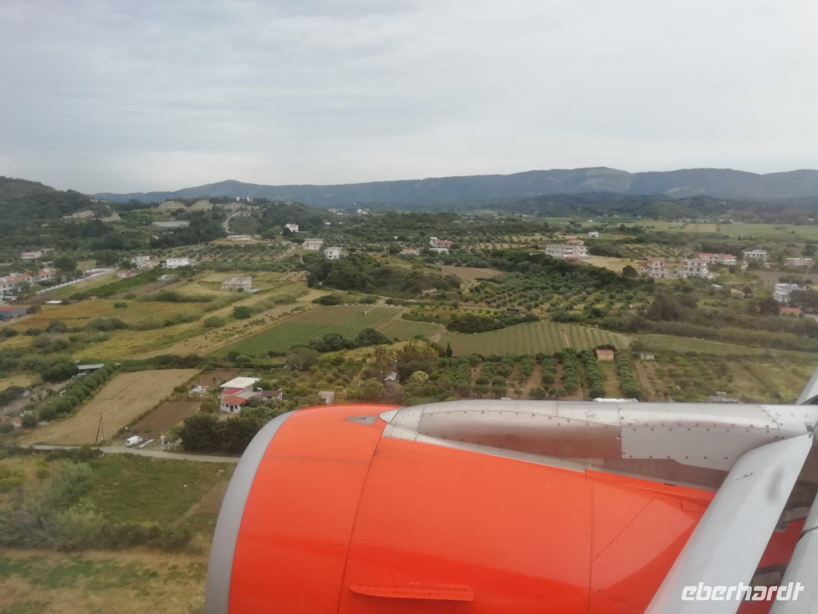 Anflug auf Rhodos