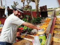 Antonis presst uns frischen Orangensaft