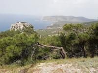 Blick zur ehemaligen Johanniter-Burg auf dem Monolithos