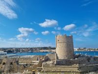 Ankunft im Hafen von Rhodos-Stadt