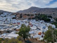 Insel Rhodos - Ausblick von der Akropolis auf Lindos