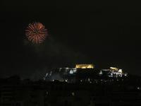 Feuerwerk an der Akropolis