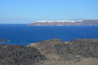 Blick von Kameni auf Santorini